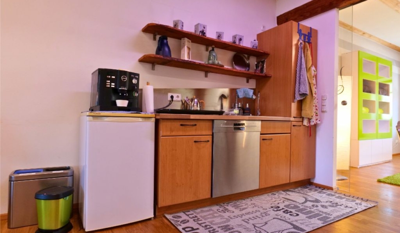 Küche in der Ferienwohnung bei Memmingen