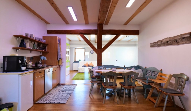 Sitzbereich in der Ferienwohnung bei Memmingen