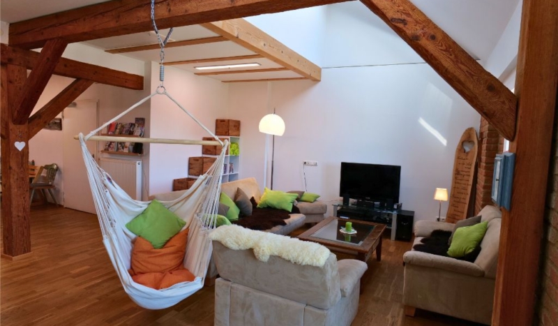 Wohnzimmerecke in der Ferienwohnung bei Memmingen